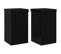 PROMOTION Supports de Plantes - chêne noir Lot de 2 Chêne noir Bois 55732 - BestMeuble