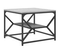 PROMOTION Table Basse Table Canapé - avec Étagère - Grise Sonoma - 51x50x40 cm - Bois d'Ingénierie 82280 - BestMeuble