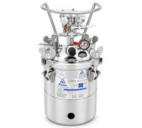 PRONA RT-10AS Pot de pression de peinture en acier inoxydable de 10 L, réservoir d'alimentation pneumatique automatique d'agitateur, 0,3 MPa, sortie de peinture 1/4, seau intérieur SUS304 pour