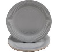 Pronappe 25x 20 Assiettes en carton rondes, 23 cm Gris 79218I