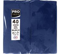 Pronappe 30x 40 serviettes ouate 2 plis pliées 1/8 Bleu marine SV623910I