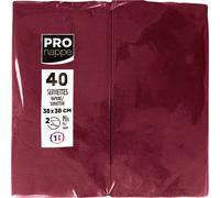 Pronappe 30x 40 serviettes ouate 2 plis pliées 1/8 Bordeaux SV623908I