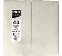 Pronappe 30x 40 serviettes ouate 2 plis pliées 1/8 Ivoire SV623902I