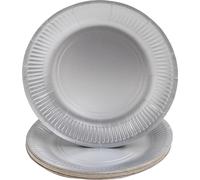 Pronappe 35x 10 Assiettes en carton rondes, 23 cm Argent 79311I
