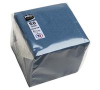 Pronappe 50 Serviettes Papier Micro-Gaufré 20x20cm 2 Plis Bleu pacifique
