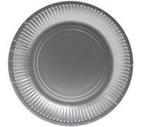 Pro Nappe - Réf. 79311i - 10 Assiettes - diamètre 23 cm - carton - argent