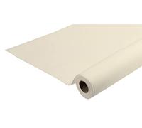Pronappe - Réf. R580649I - Nappe jetable en rouleau de 6 M de long X 1,20 M de large - Intissée Airlaid, matière effet textile avec un tombé parfait, proche du tissu - Couleur ivoire