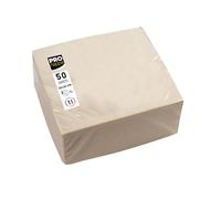 PRONAPPE - Réf. SV622002I - 50 Serviettes cocktail 20x20 cm - Papier micro-gaufré - ouate 2 plis - Ivoire