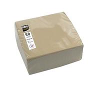 PRONAPPE - Réf. SV622042I - 50 Serviettes cocktail 20x20 cm - Papier micro-gaufré - ouate 2 plis - Ficelle