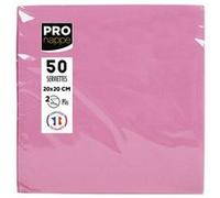 Pronappe - Serviette - Taille 20 x 20 cm - jetable - rose poudré (pack de 50) Rose poudré