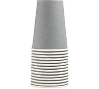 PRONAPPE - Réf. 89118I - 15 Gobelets - 20 iamètre 7 cm - En carton - Résistants et adaptés aux boissons chaudes et froides - Coloris gris