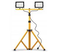 Pronett RJ4931 Projecteur LED de chantier avec trépied, 2 x 50 W, 160 cm