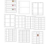 Prophila Collection Lot de 10 pochettes BIGMIX pour pièces de monnaie - 1 de toutes les pochettes disponibles, avec 10 intercalaires en carton blanc