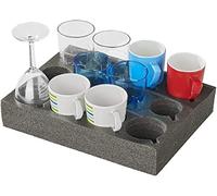 ProPlus 761472 Porte-Tasses en Mousse Souple pour Max. 12 Verres et Tasses Hauteur 60 mm