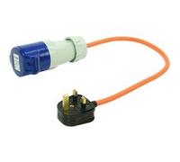 ProPlus câble adaptateur de la prise UK à CEE 40 cm 16A / 230 V Bleu