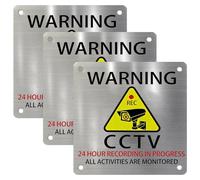 Propriété privée sous surveillance vidéo Plaque Video Surveillance Plaque Avec Adhésif et Trous Percés Étanche 24H Panneau Camera