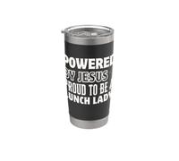 Propulsé par Jésus Proud to be Lunch Lady Christian Gobelet isotherme en acier inoxydable double paroi