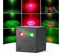 Propulsion Life Mini Lampe de Scène Batterie, R/G Lumière Disco avec 64 Effets Lumineux Dynamiques et Son Activé, Rechargeable par Type-C, Jeux de Lumiere pour Soirées Club Anniversaire Noël Mariage