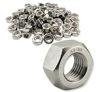 PRORAJE Ecrou Inox M4 Hexagonal HU en acier INOX A4 pour vis, tiges filetées, boulons Ø 4mm / diam. 4 mm | Écrous DIN 934 / ISO 4032 | Visserie inoxydable A4-80 (V4A/316) : LOT DE 100 Pcs