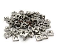 PRORAJE Ecrous Bas Carré M8 INOX A2 Square Nut Plat Ø 8mm, LOT DE 200 Pcs