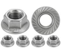 PRORAJE Ecrous Embase Crantée M8 INOX Frein Rondelle Ø 8mm LOT DE 200 Pcs