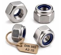 PRORAJE Ecrous Nylstop M27 INOX A2 Frein Hexagonal Ø 27mm, LOT DE 5 Pcs