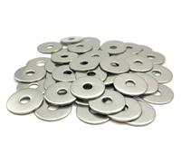PRORAJE Rondelles métal M4 Inox Ø extérieur 16 mm | Rondelle plate extra large M4x16mm | Acier inoxydable A2 (V2A/304) norme NFE 25513 LL | Bois/Metal/Ecrous/Vis/etc : LOT DE 50 Pcs