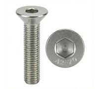 PRORAJE Vis M8x50 mm INOX A2 Tête Fraisée FHC Ø 8x50 mm, LOT DE 20 Pcs | Acier Inoxydable A2-70 (V2A/304), DIN 7991, BTR, Filetage Total, Pas de 1,25mm, M8x50mm, 8x50mm, M8 x 50, 8 x 50mm