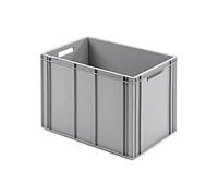 PROREGAL Bac Euro avec poignée ouverte | HxLxP 42x40x60cm | 70 litres | Gris | Eurobox, boîte industrielle, boîtes de rangement, empilables, conteneur de stockage, bacs de rangement