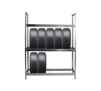 PROREGAL Étagère à pneus Tiger XL | HxLxP 200x150x45cm | Charge Max. 300kg | Jusqu'à 18 pneus | Galvanisé | Porte-Pneu, Rack à pneus, rayonnage, Stockage, Rangement, Support, Atelier, Garage