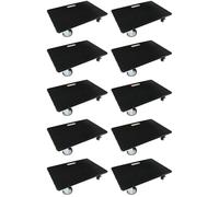 PROREGAL Mega Deal 10x Profi Plateau Roulant Hercules Charge Lourde 40x60cm Capacité de Charge 500kg 4 roulettes en Caoutchouc & poignée Contreplaqué avec revêtement en Caoutchouc pour Meuble