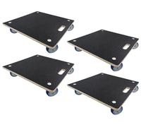 PROREGAL Mega Deal 4X Profi Plateau Roulant Hercules Charge Lourde 58x58cm Capacité de Charge 300kg 4 roulettes en Caoutchouc & poignée Plaque de sérigraphie pour Meuble, Plante & demenagement
