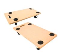 PROREGAL Profi Plateau Roulant Hercules Charge Lourde 30x60cm Capacité de Charge 200kg 4 roulettes en Caoutchouc & poignée Panneau de Bois MDF 2 pièces pour Meuble, Plante & demenagement