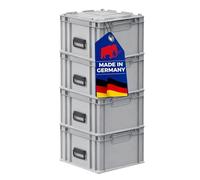 PROREGAL SET SUPER ÉCONOMIQUE 4x Bac Euro NextGen Portable | HxLxP 33,5x30x40cm | 30 litres | Eurobox, boîte industrielle, boîtes de rangement, empilables, conteneur de stockage, bacs de rangement