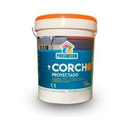 prosidecon Liège projeté, 12 kg, peinture imperméable, isolation thermique, acoustique, applicable avec pistolet de projection, finition décorative, pour couvertures, façades, intérieurs, Off White