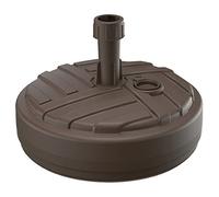 PROSPERPLAST Base de parasol polyéthylène rond à rayure Ø 39 x 13 cm chocolat
