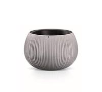 Prosperplast Beton Bowl Pot de fleurs en plastique 2 en 1 avec pot rond en couleur ciment 13,6 (Hauteur) x 18 (Profondeur) x 18 (largeur) cm
