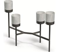 Prosperplast Bloomie Stand Présentoir à fleurs avec 4 pots Présentoir à plantes Pot de fleurs 125x55x81,5cm Cadre métallique béton