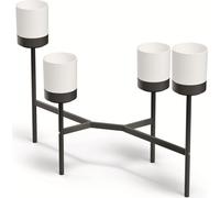 Prosperplast Bloomie Stand Support pour fleurs avec 4 pots Support pour plantes Pot de fleurs 125x55x81,5cm Cadre métallique blanc