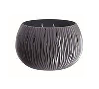Prosperplast BOWL SANDY plastique BOWL AVEC réservoir en couleur Anthracite, 16,1 (hauteur) x 23,8 (largeur) x 23,8 (profondeur) cms