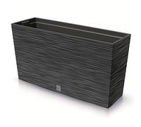 Prosperplast Furu Case Middle Jardinière rectangulaire en plastique avec pot intérieur pour l'intérieur et l'extérieur Anthracite 77 x 23,5 x 41 cm