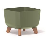 Prosperplast Gracia Square Pot de Fleurs carré en Plastique avec Pieds Amovibles et Insert pour l'intérieur et l'extérieur Résistant aux UV