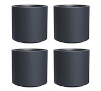 4x HEOS pot de fleurs résistant au gel - anthracite avec insert Contenu 31 L DBHER470