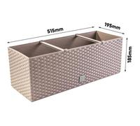 PROSPERPLAST Jardinière rectangulière mocca arrosage automatique 17l.