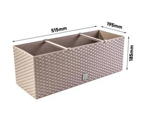 PROSPERPLAST Jardinière rectangulière mocca arrosage automatique 17l.