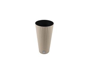 PROSPERPLAST Pot de Fleur Cache Pot rato Square Moment tubus 20 cm H x 38,1 Cappuccino Partie e Point 5