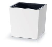Prosperplast Pot de Fleurs 2 en 1 avec Seau intérieur - en Plastique - 24 x 24 x 23,5 cm - Blanc