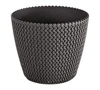 Prosperplast Pot de Fleurs Anthracite éco, sans réservoir, Collection SPLOFY Eco Wood de 13 x 13 x 10,8 cm, capacité 0,9 l.