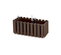 Prosperplast Pot de fleurs avec crochet suspension balcon 38cm marron Boardee Fencycase