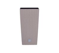 PROSPERPLAST Pot de fleurs Rato Square, avec insert de plantation (mocca, l 33 x h 61 x p 33 cm)